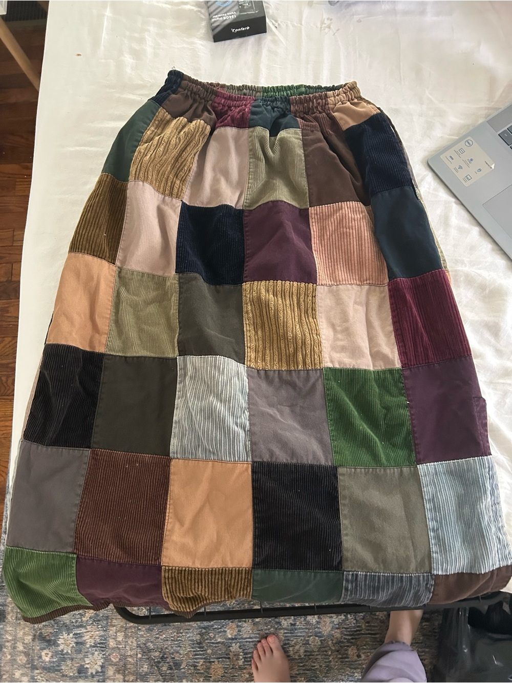 Ixchel Corduroy Midi Skirt in Multicolor